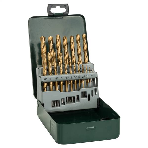 Sada vrtáků Bosch HSS-R (19 ks) titanium

