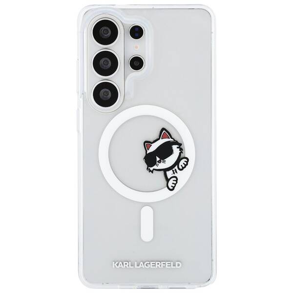 Kryt na mobil Karl Lagerfeld IML Choupette Peekaboo Logo Magnetic na Samsung Galaxy S26 Ultra průhledný

