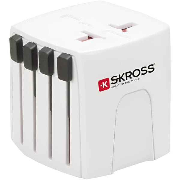 Cestovní adaptér SKROSS pro 150 zemí MUV Micro, 2.5A max. bílý

