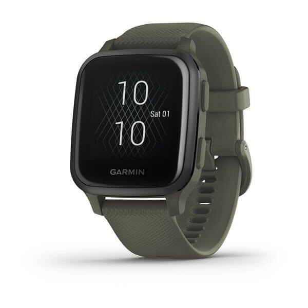 Chytré hodinky Garmin Venu Sq Music - Slate/Green Band 

