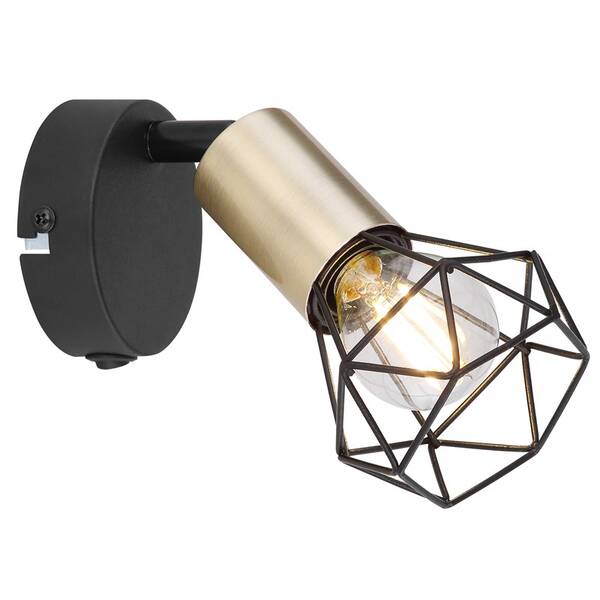 Bodové svítidlo GLOBO Xara I, 1xE14, 40W černé/zlaté

