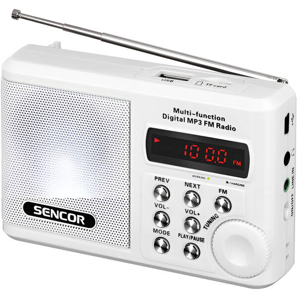 Radiopřijímač Sencor SRD 215 W bílý

