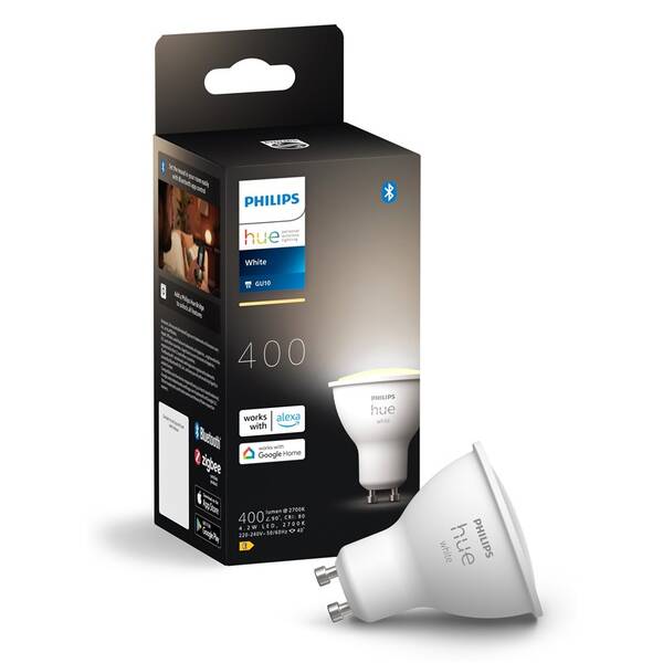 Chytrá žárovka Philips 4.2W, GU10, White, 1 ks 

