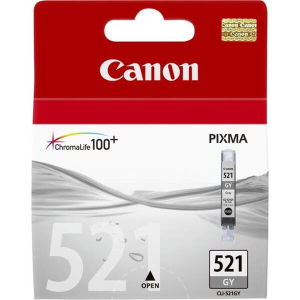 Inkoustová náplň Canon CLI-521GY, 1370 stran šedá

