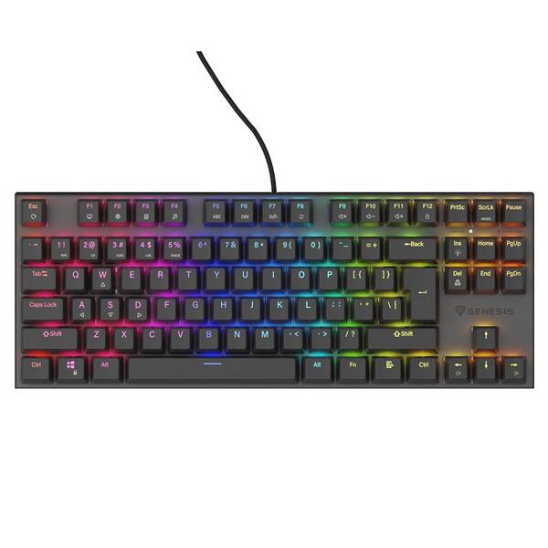 Klávesnice Genesis THOR 303 TKL, RGB, Outemu Peach Silent, US layout černá

