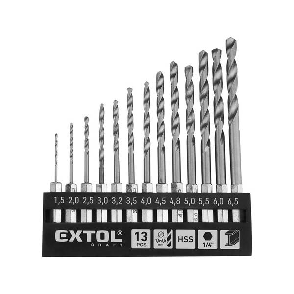 Sada vrtáků Extol Craft 11140 HSS (13 ks) 

