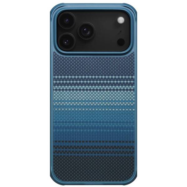 Kryt na mobil Pitaka Aramid ProGuard Moonrise na Apple iPhone 17 Pro Max modrý

