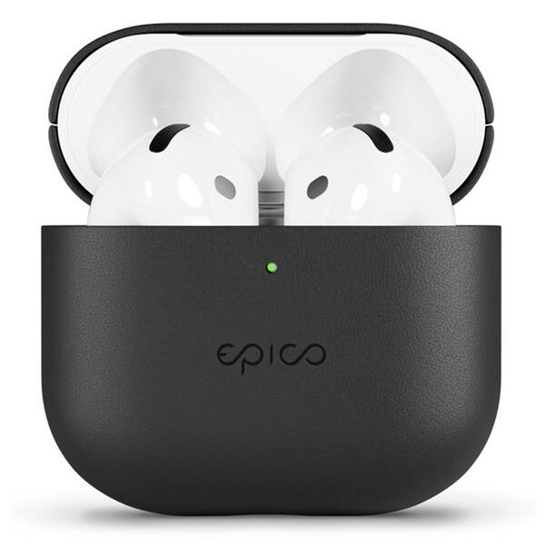 Pouzdro Epico Leather pro Apple AirPods 4 černé

