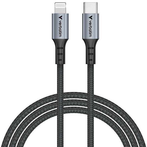 Kabel Verbatim Sync & Charge USB-C/Lightning 1,2m černý

