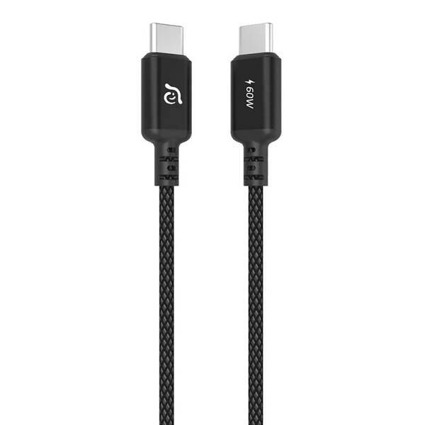 Kabel ADAM Elements CASA S120 USB-C/USB-C 60W, 1,2 m černý

