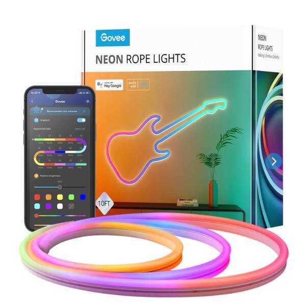 LED pásek Govee Neon SMART, 3m, RGBIC 

