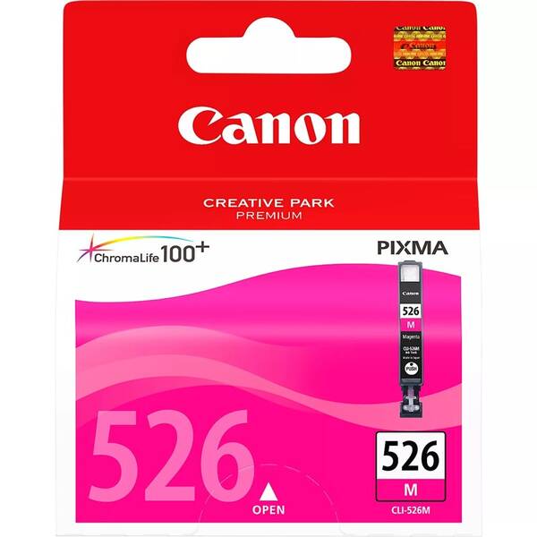 Inkoustová náplň Canon CLI-526M, 500 stran purpurová

