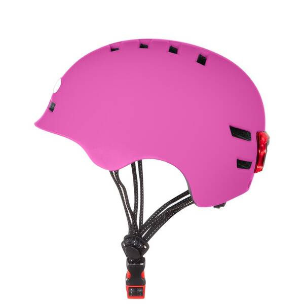 Bezpečnostní helma Bluetouch M s LED růžová

