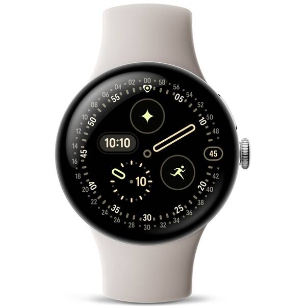Chytré hodinky Google Watch 4 41 mm - Porcelain / Silver stříbrné

