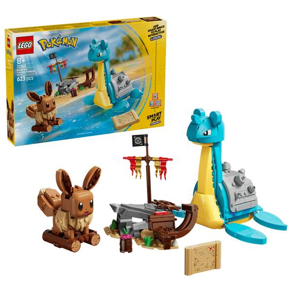 Stavebnice LEGO® Pokémon™ 72162 SMART Play™: Eevee a Lapras a hledání pokladu 

