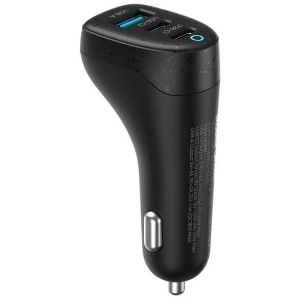 Adaptér do auta Mobile Origin CA25 100W,2x USB-C + USB-A černý

