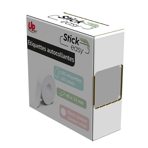 Etikety UPrint 14mmx40mm, 180 etiket, pro tiskárny etiket UPrint UP21 bílá

