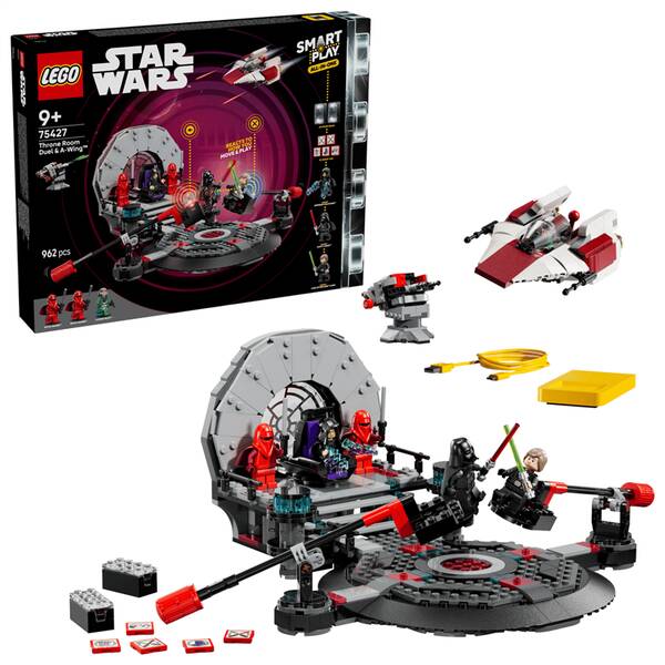 Stavebnice LEGO® Star Wars™ 75427 SMART Play™: Duel v trůnním sále a A-Wing™ 


