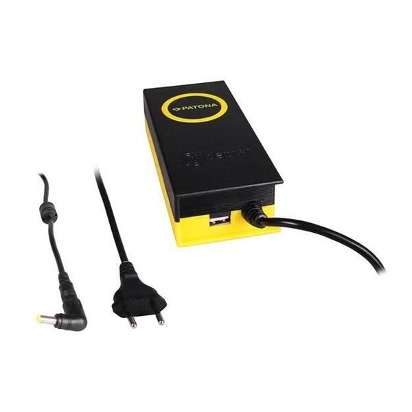 Napájecí adaptér PATONA pro notebooky, 19V, 4,74A, 90W, konektor 5,5x2,5mm, výstup USB 
