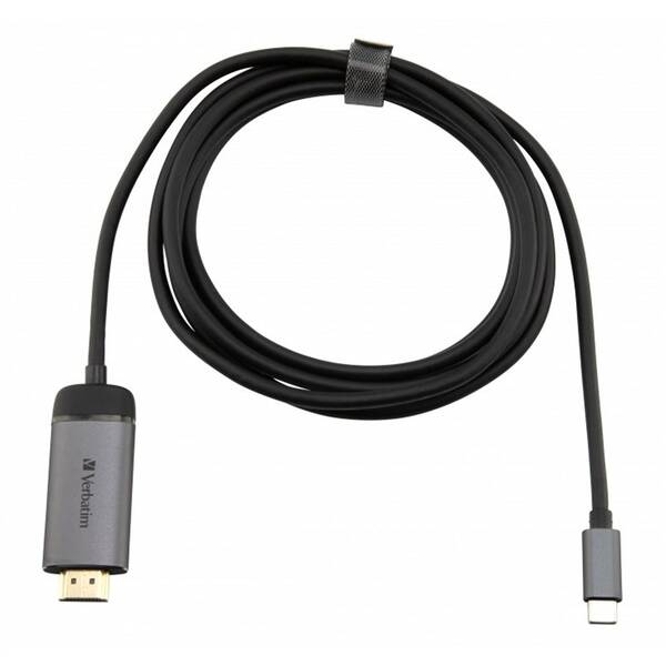 Kabel Verbatim USB-C/HDMI 4K, 1,5m černý


