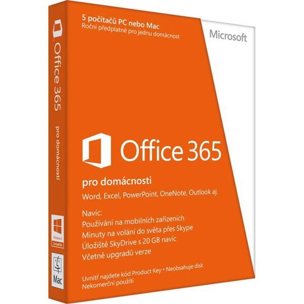 Software Microsoft pro domácnosti CZ ESD licence 
