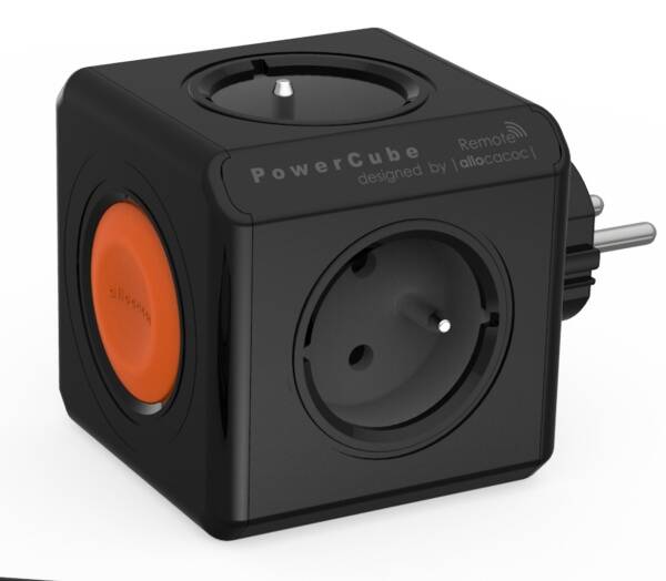 Zásuvka Powercube Remote, 4x zásuvka černý

