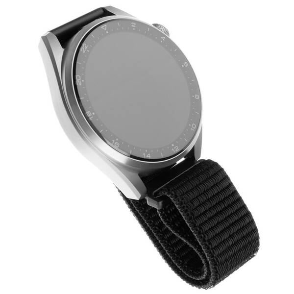 Řemínek FIXED Nylon Strap s šířkou 22mm pro smartwatch černý

