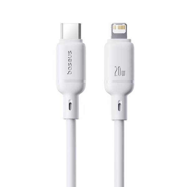 Kabel Baseus Silky USB-C/Lightning, 20W, 1m bílý


