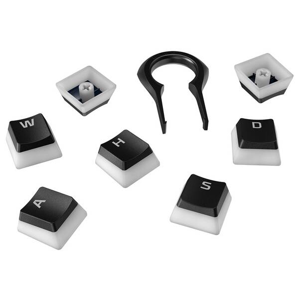 Klávesy HyperX Pudding Keycaps Full Key Set, PBT, US černé

