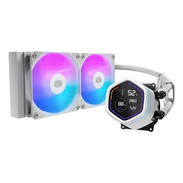 Vodní chladič Cooler Master MasterLiquid Core Nex Digital 240 White ARGB bílý

