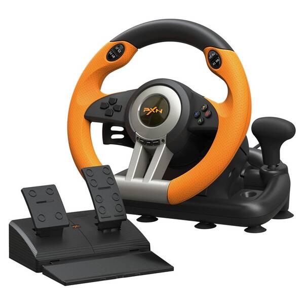 Volant PXN V3PRO Bundle, PC, Switch, PS3/4, Xbox One/X/S series černý/oranžový

