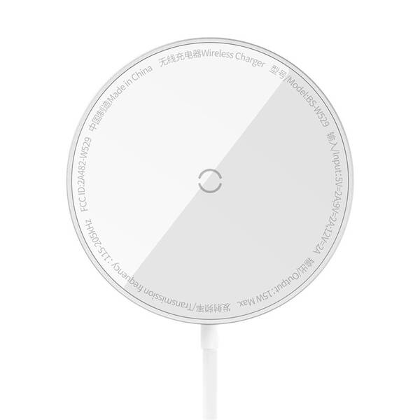 Bezdrátová nabíječka Baseus Simple Mini3, 15W, USB-C bílá

