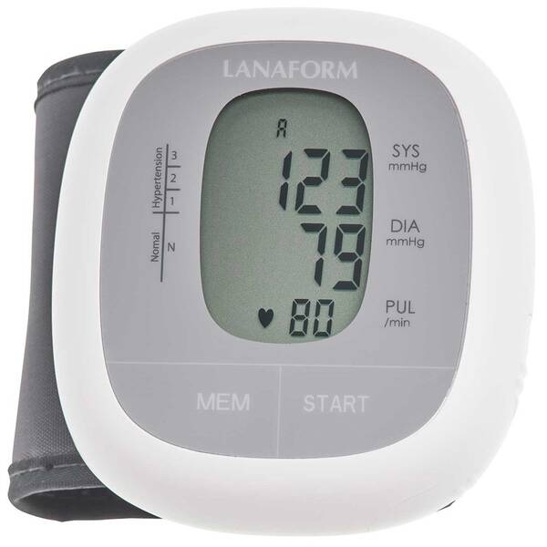 Tlakoměr na zápěstí Lanaform WBPM-110 šedý/bílý

