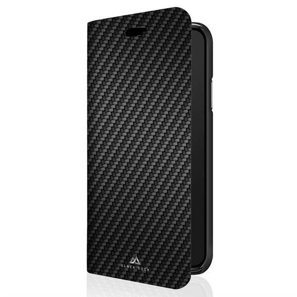 Pouzdro na mobil flipové Black Rock Flex Carbon Booklet na Apple iPhone XR černé

