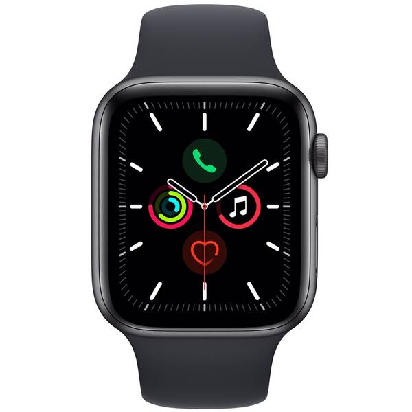 Chytré hodinky Apple GPS, 44mm pouzdro z vesmírně šedého hliníku - temně inkoustový sportovní řemínek 

