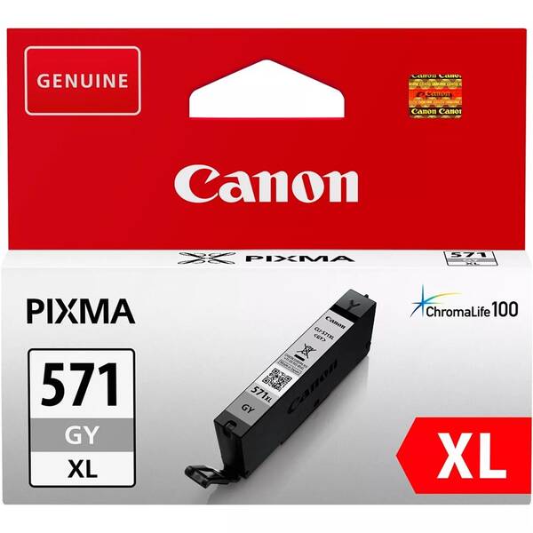 Inkoustová náplň Canon CLI-571XL G, 289 stran šedá

