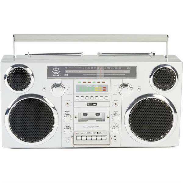 Radiomagnetofon s DAB+/CD GPO Brooklyn stříbrný

