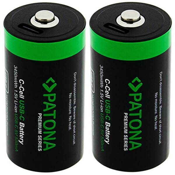 Baterie nabíjecí PATONA PREMIUM LR14, 2300mAh, nabíjecí baterie 2ks 


