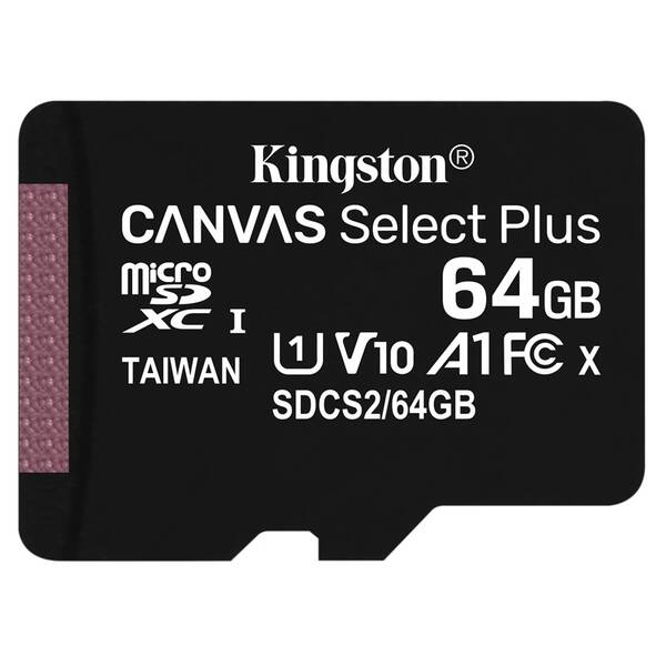 Paměťová karta Kingston MicroSDXC 64GB UHS-I U1 (100R/10W) 

