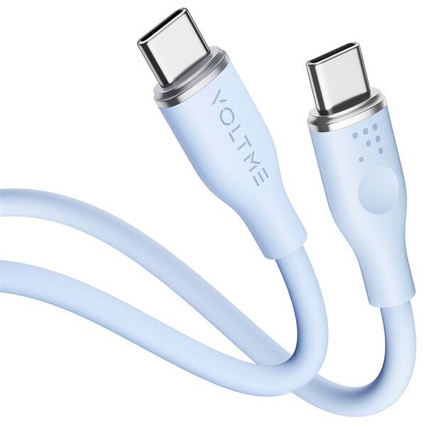 Kabel Voltme Powerlink Moss Series USB-C/USB-C, CTC 3A/60W 1m modrý

