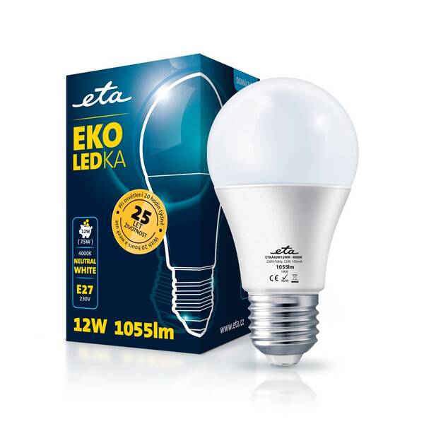 Žárovka LED ETA EKO LEDka klasik 12W, E27, neutrální bílá 

