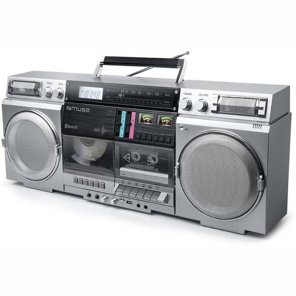 Radiomagnetofon s CD MUSE M-380GBS stříbrný

