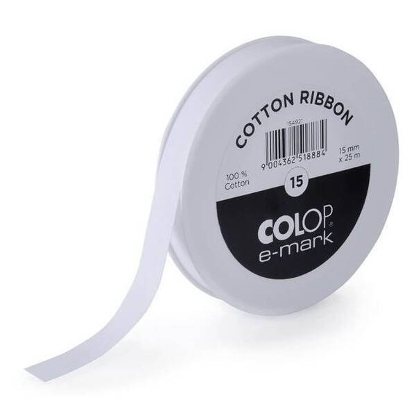 Stuha COLOP e-mark® 15mm x 25m bílý

