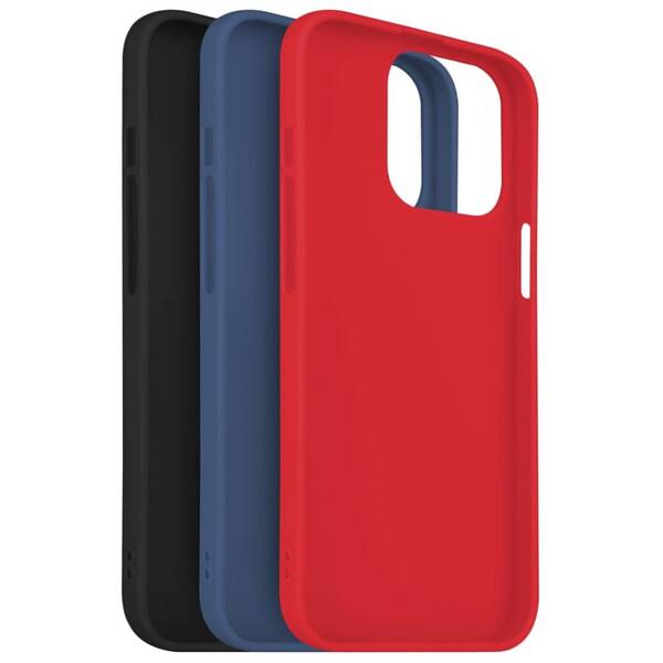 Set krytů na mobil FIXED Story na Apple iPhone 13 Pro černý/červený/modrý


