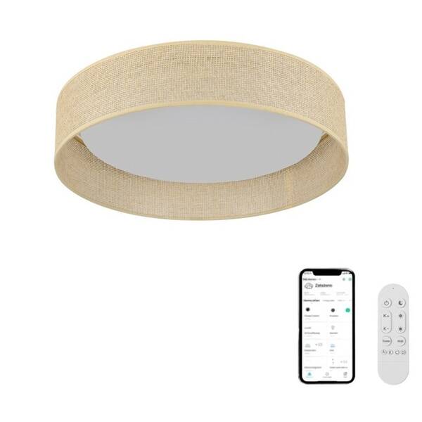 Stropní svítidlo IMMAX NEO LITE LONA, 36W, CCT, Wi-Fi, TUYA, BEACON, prům. 45,5cm béžové

