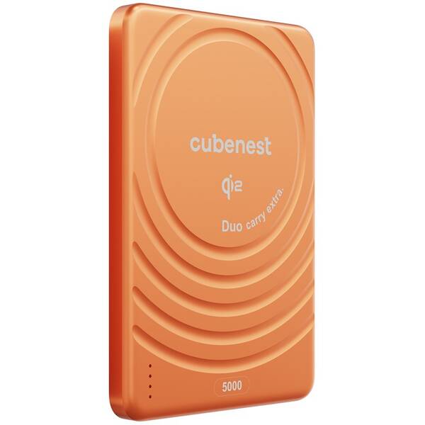 Powerbanka Cubenest SlimDual MagSafe Qi2 5000 mAh oranžová

