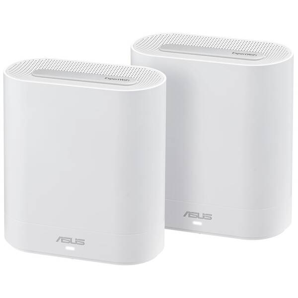 Komplexní Wi-Fi systém Asus ExpertWiFi EBM68 AX7800 Tri-band Mesh Wi-Fi 6 (2-pack) bílá barva
