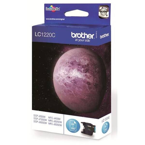 Inkoustová náplň Brother LC-1220C, 300 stran azurová

