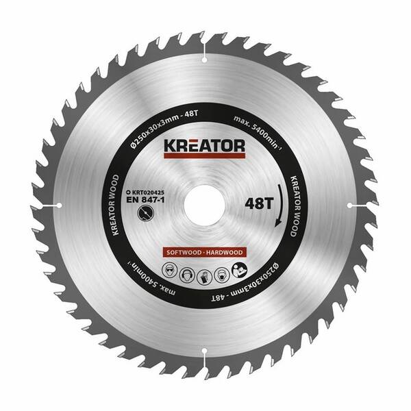 Kotouč pilový Kreator KRT020425 250mm 48T 

