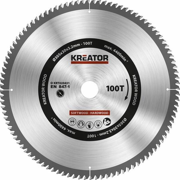 Kotouč pilový Kreator KRT020431 305mm 100T 
